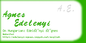 agnes edelenyi business card